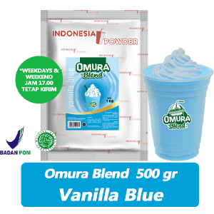Bubuk Minuman Vanilla Blue 500gr Omura Blend
