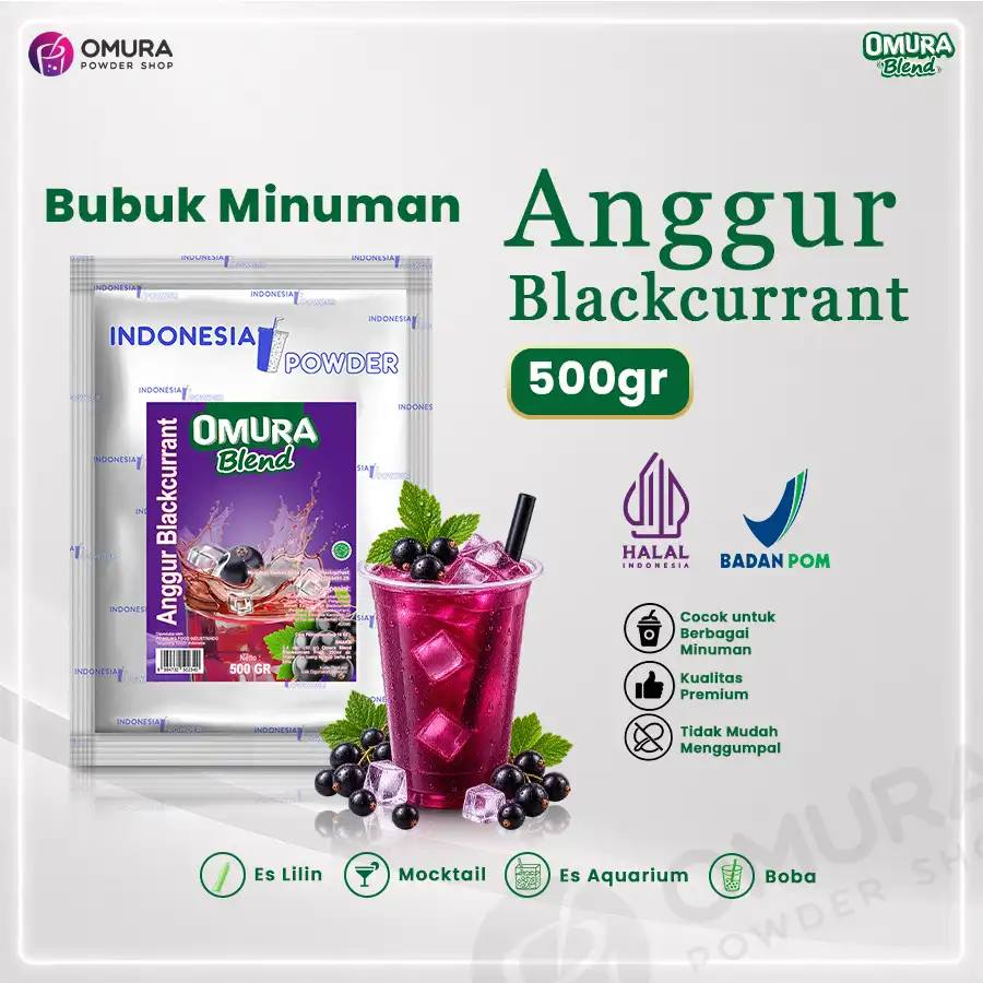 Bubuk Minuman Anggur Blackcurrant 500 gr